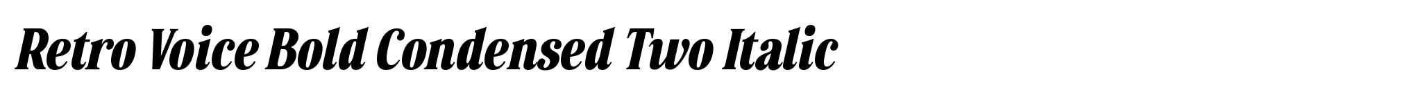 Retro Voice Bold Condensed Two Italic image